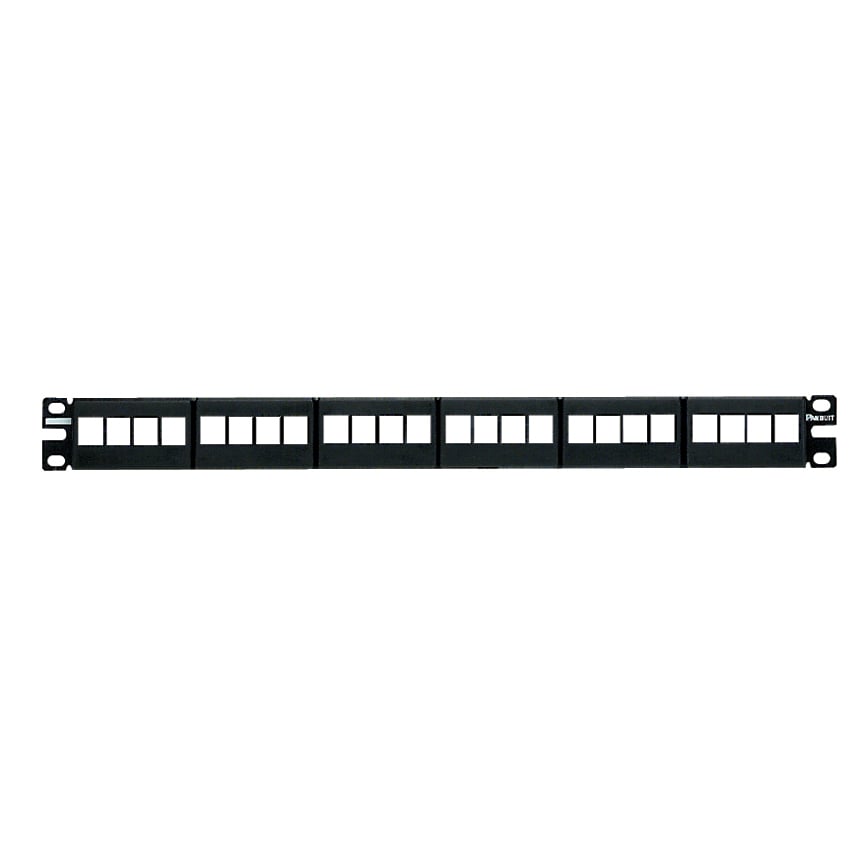 NK Modular Patch Panel, Flat, 24 Port, 1