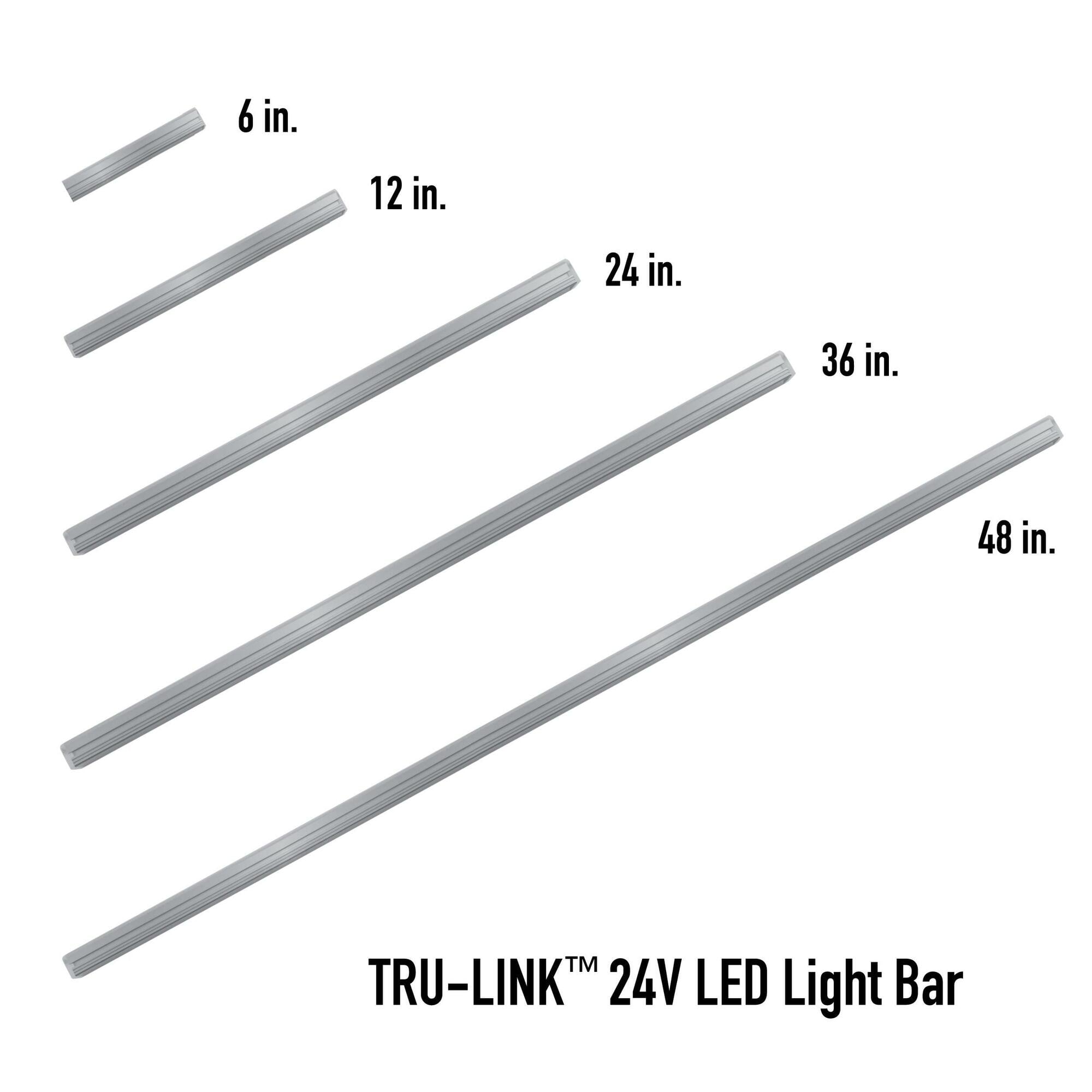 TRU-LINK 24V Light Bar - 3000K, 24 in., Black, 90+ CRI