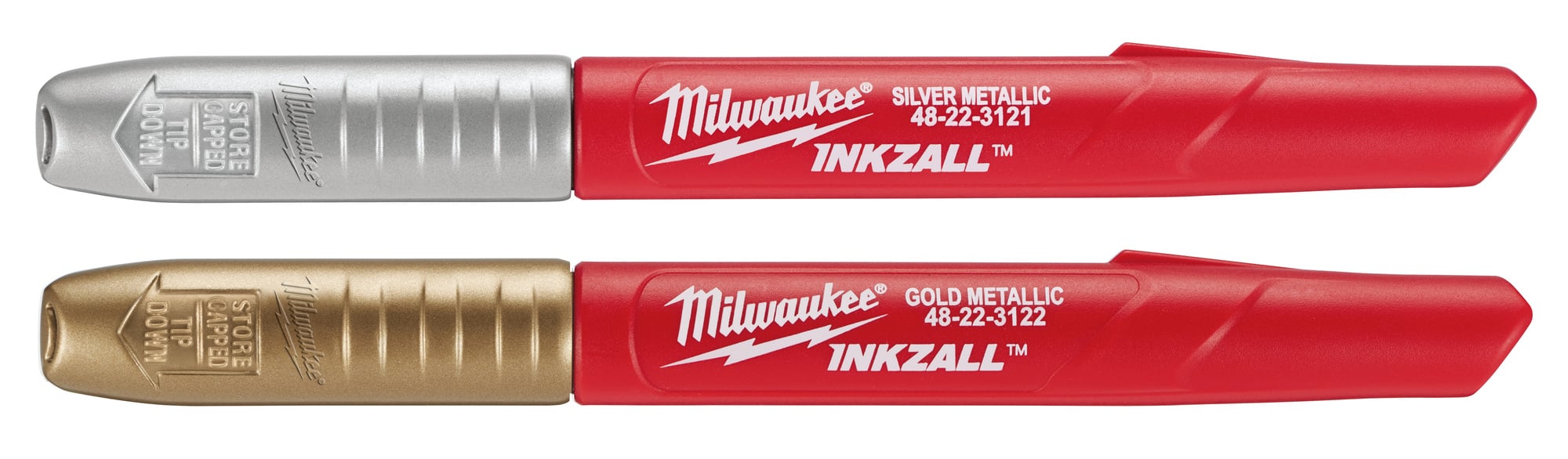 INKZALL Silver/Gold Fine Point Markers (2 Pack)