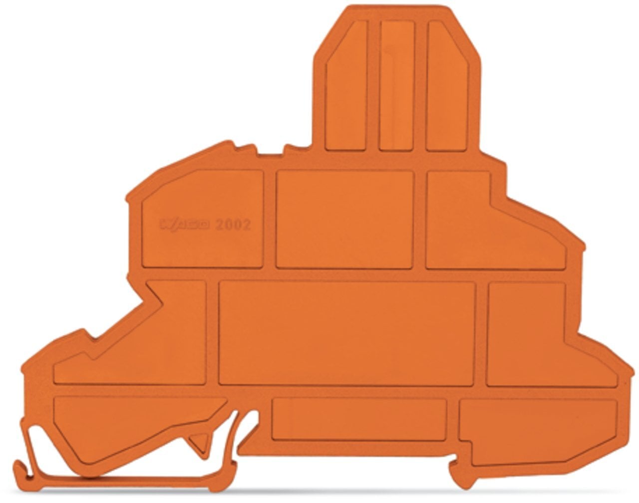 End plate for fuse terminal blocks; 2 mm thick; orange