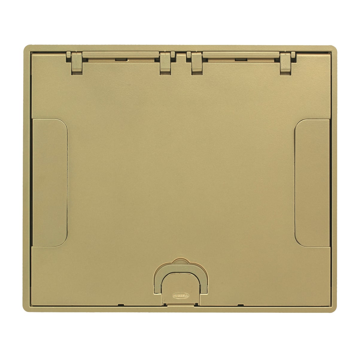 Concrete Floors, Recessed, CFB6G & CFB10G Rectangular Series, Flush Cover Assembly, Brass Powder Paint Finish