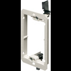 Low Voltage mounting bracket, single gang for installation on existing construction for class 2 wiring only. Low Profile.