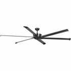The hassles and headaches of the day fade away under the relaxing airflow created by this ceiling fan. Six expansive aluminum blades with decorative winglets stretch out from the center. The fan is coated in a black finish with complementary highlights to create a perfect design for your home.