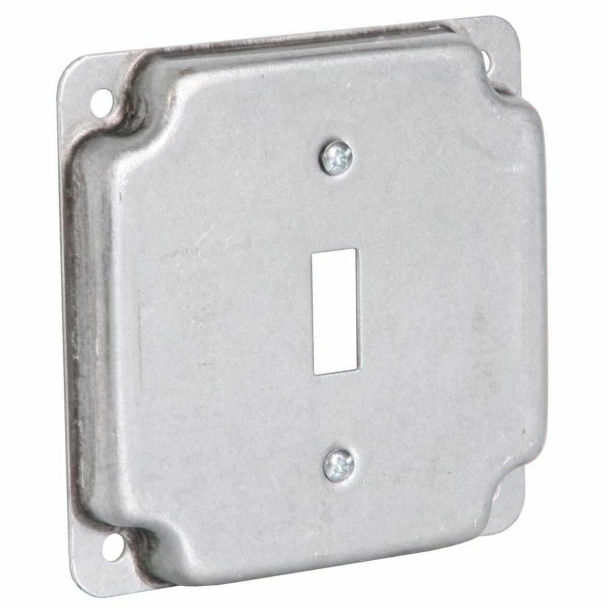 4 In. Square Exposed Work Covers - Raised 1/2 In., 1 Toggle Switch
