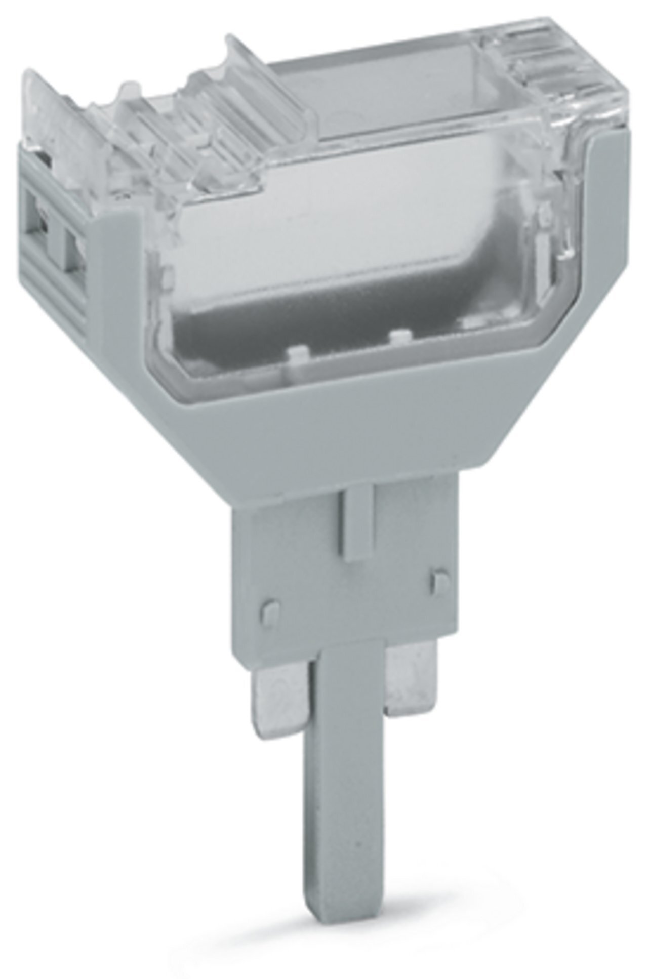 Empty component plug housing; 10.4 mm wide; 2-pole; Type 2; gray