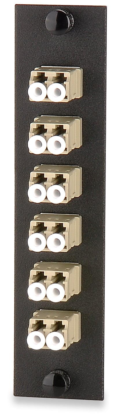 6-Port (12 Fiber) LC OM1/OM2 Adapter Plate Ph. Brz. Sleeve