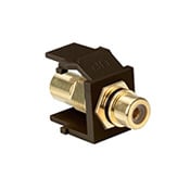 QuickPort RCA, Gold-Plated Connector with Black Stripe, Brown