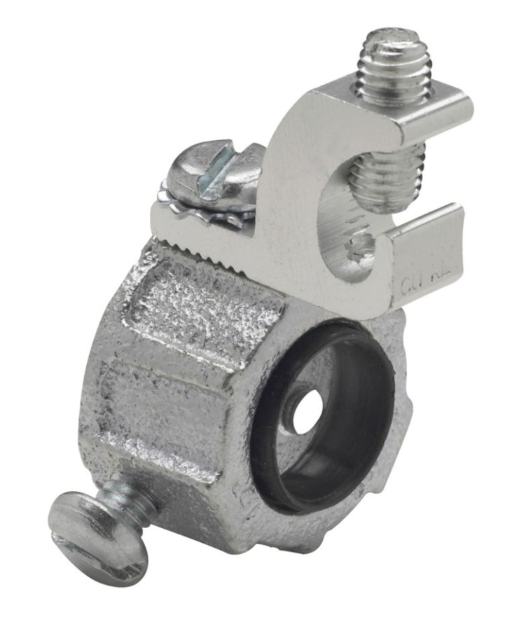 HGLS10 Lazy-Lug Ground Bushing, 4 in Trade, 3/0 AWG Wire Min, 6 AWG Wire Max, Malleable Iron