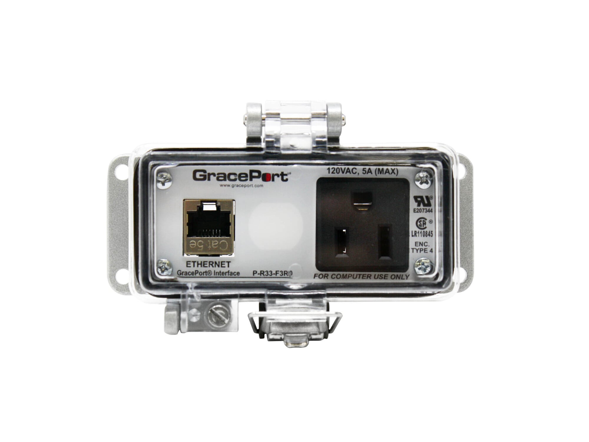 PANEL INTERFACE CONNECTOR WITH SHIELDED RJ45, PANEL MOUNT HOUSING, UL TYPE 4, SIMPLEX OUTLET, NO CB