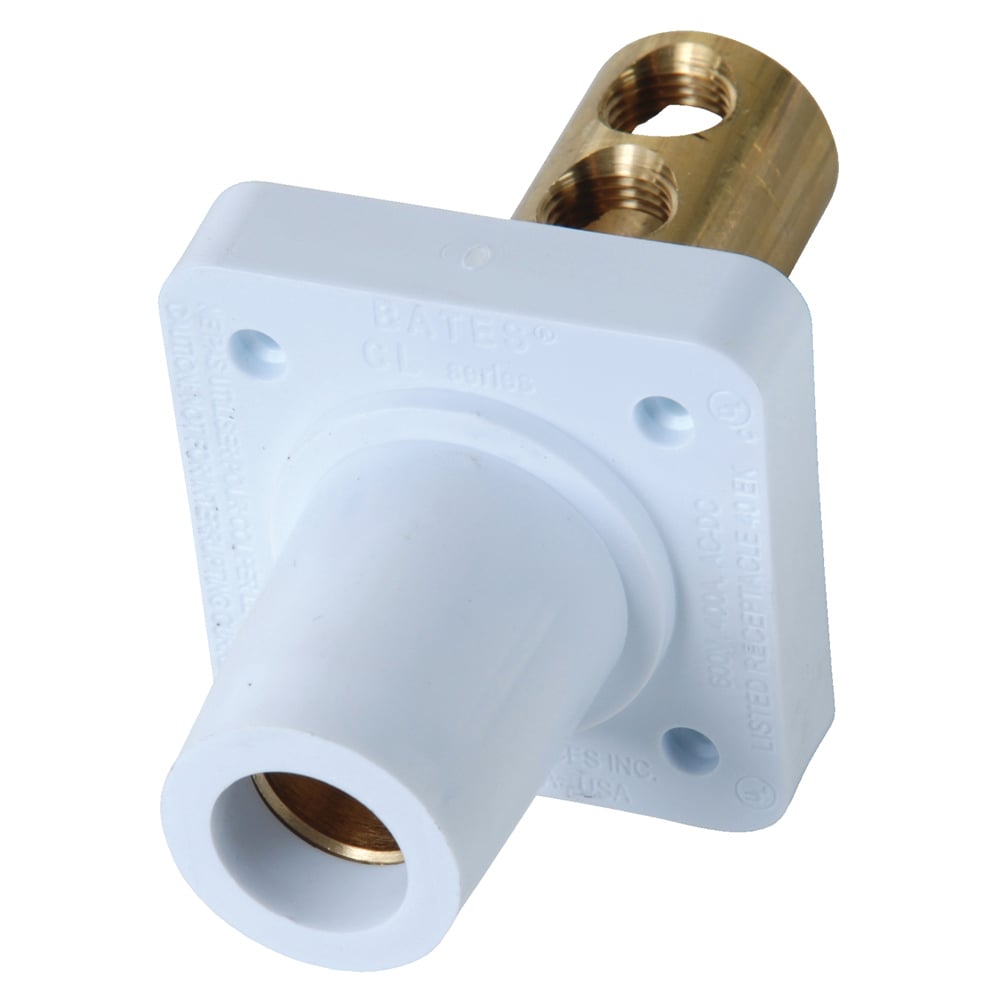 Female Cam Device, 400A 600V, panel mount, White