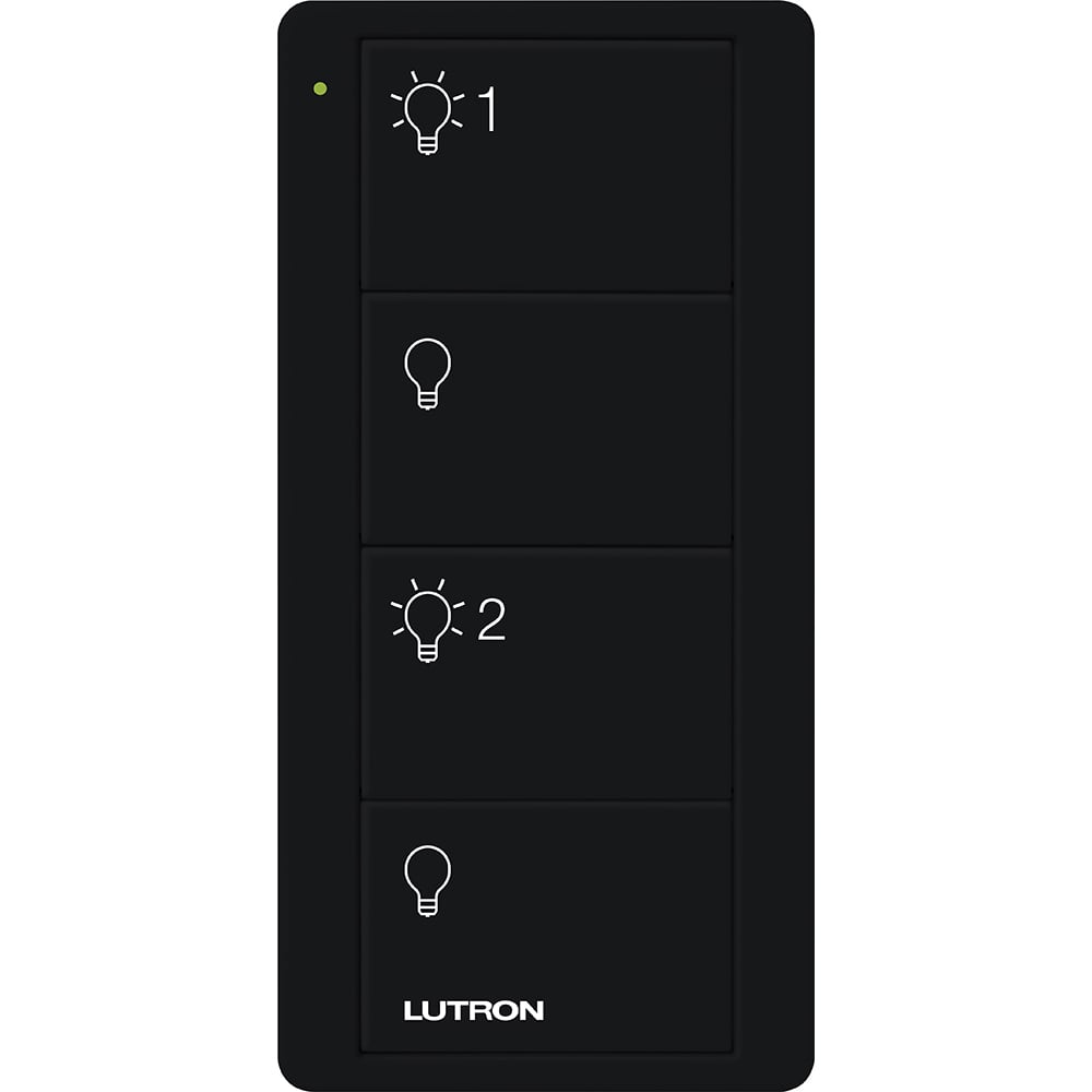 Pico Wireless Control PRO, 4-button, 434 MHz, 2 group control of lights, in black