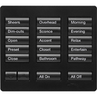 Lutron RadioRA 2 Tabletop Designer Keypad, 15 button with Raise/Lower, All On and All Off - Midnight
