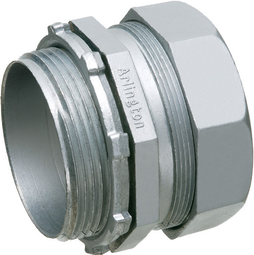 Zinc die-cast EMT compression connector. concrete tight and rain tight. Trade Size 4".