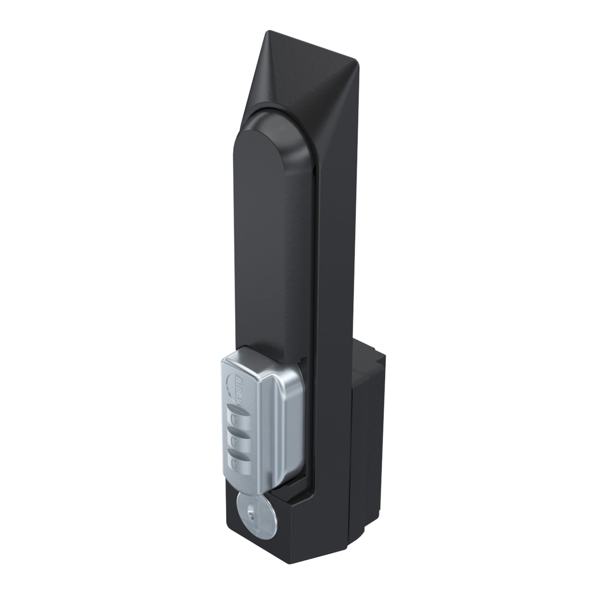 Combination Lock Handle, 7.50x1.38x2.50, Black, Steel