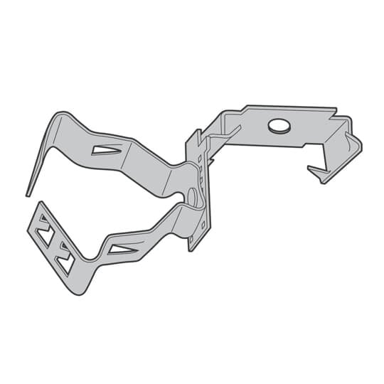 Snap-On Conduit-to-Metal Stud Conduit Support Clip, 1/2 Inch to 3/4 Inch Conduit, Black Zinc Phosphate Finish