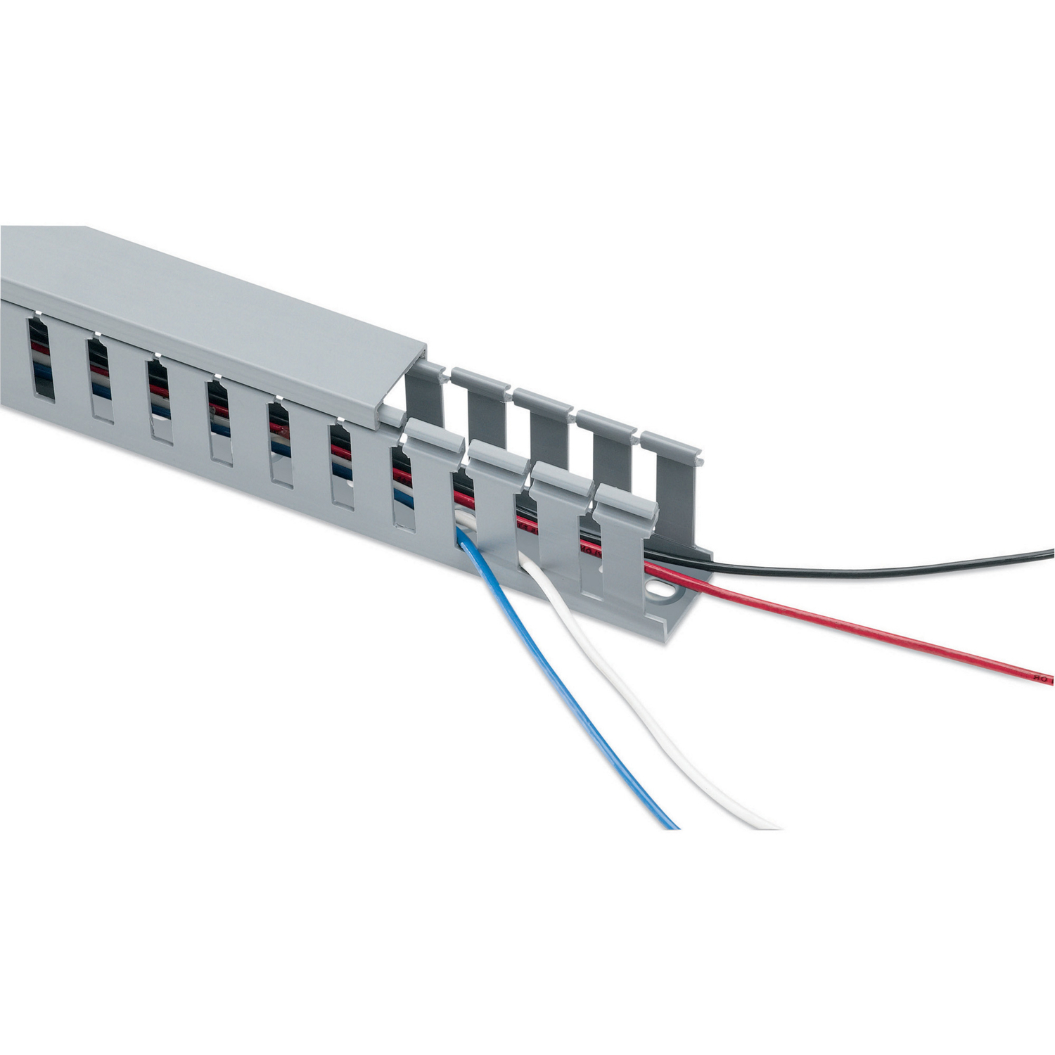 Wiring Duct Wide Slot 3/4 Inch X 2 Inch  Rigid PVC White