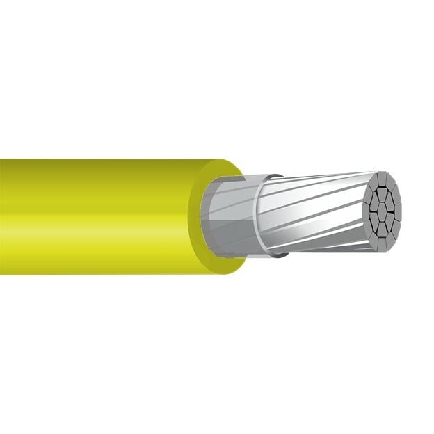 XHHW Cable, 750 KCMIL, Yellow, Stranded, Aluminum Conductor, 1000 Foot Reel