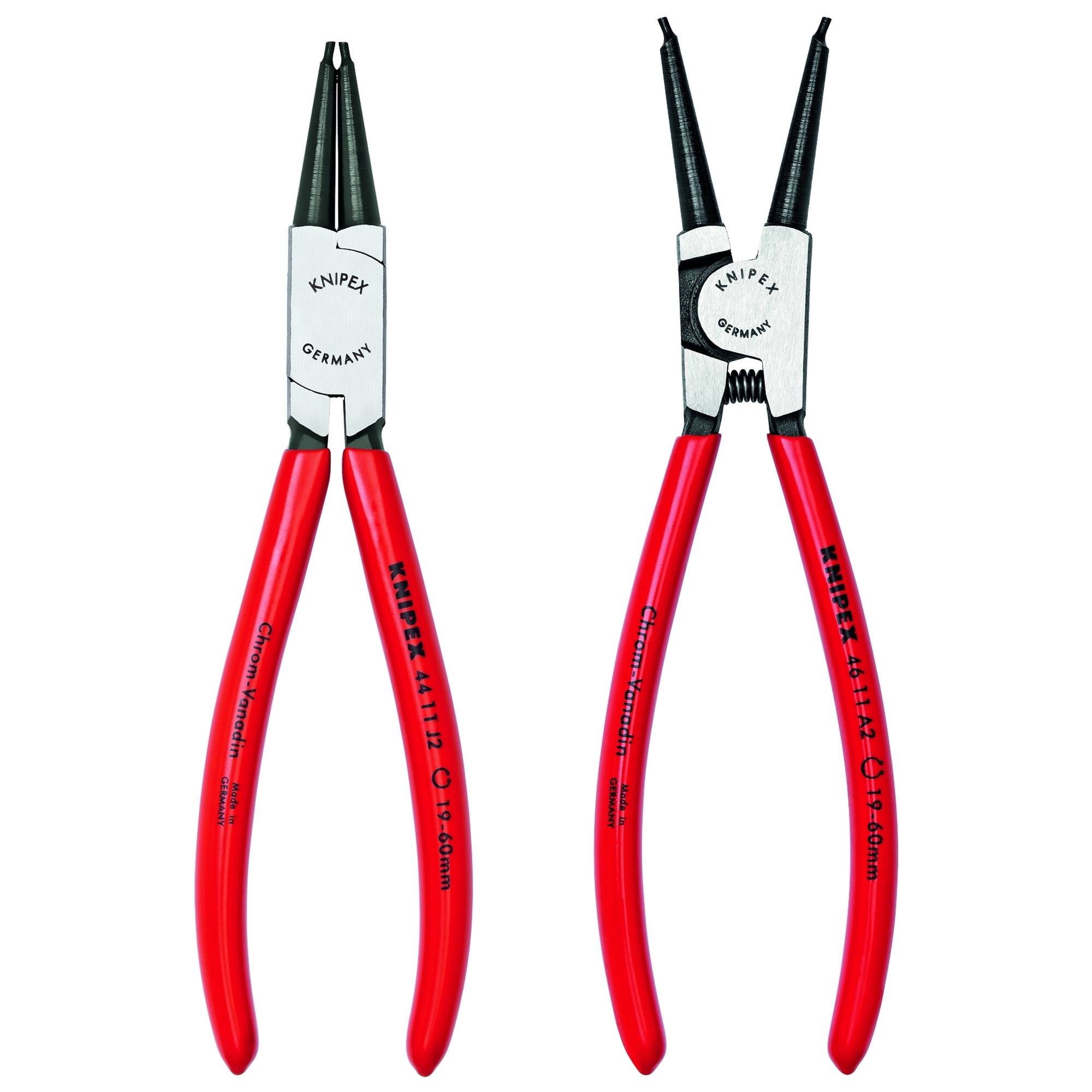 2 Pc Snap Ring Pliers Set, 7 1/2 in., Plastic Coating