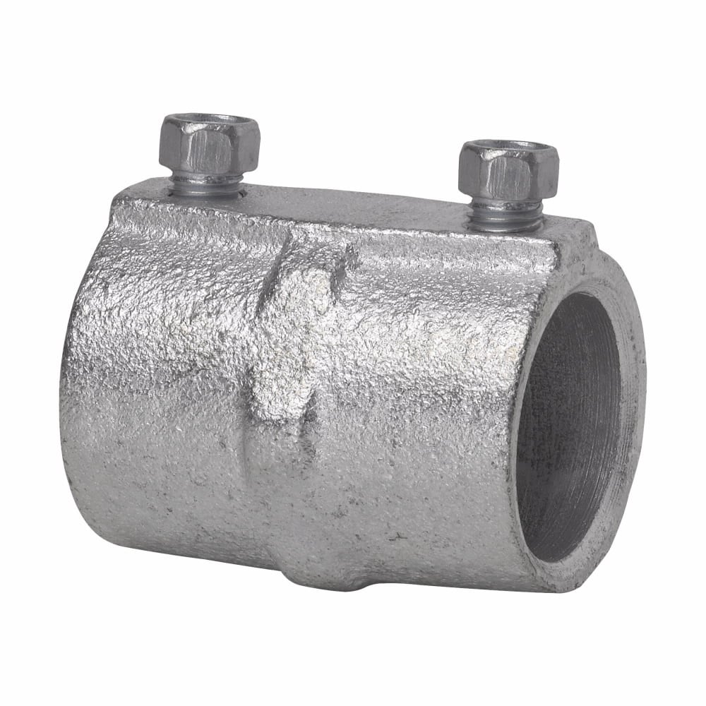 Eaton Crouse-Hinds series rigid/IMC set screw type coupling, Rigid/IMC, Malleable iron, 1/2"