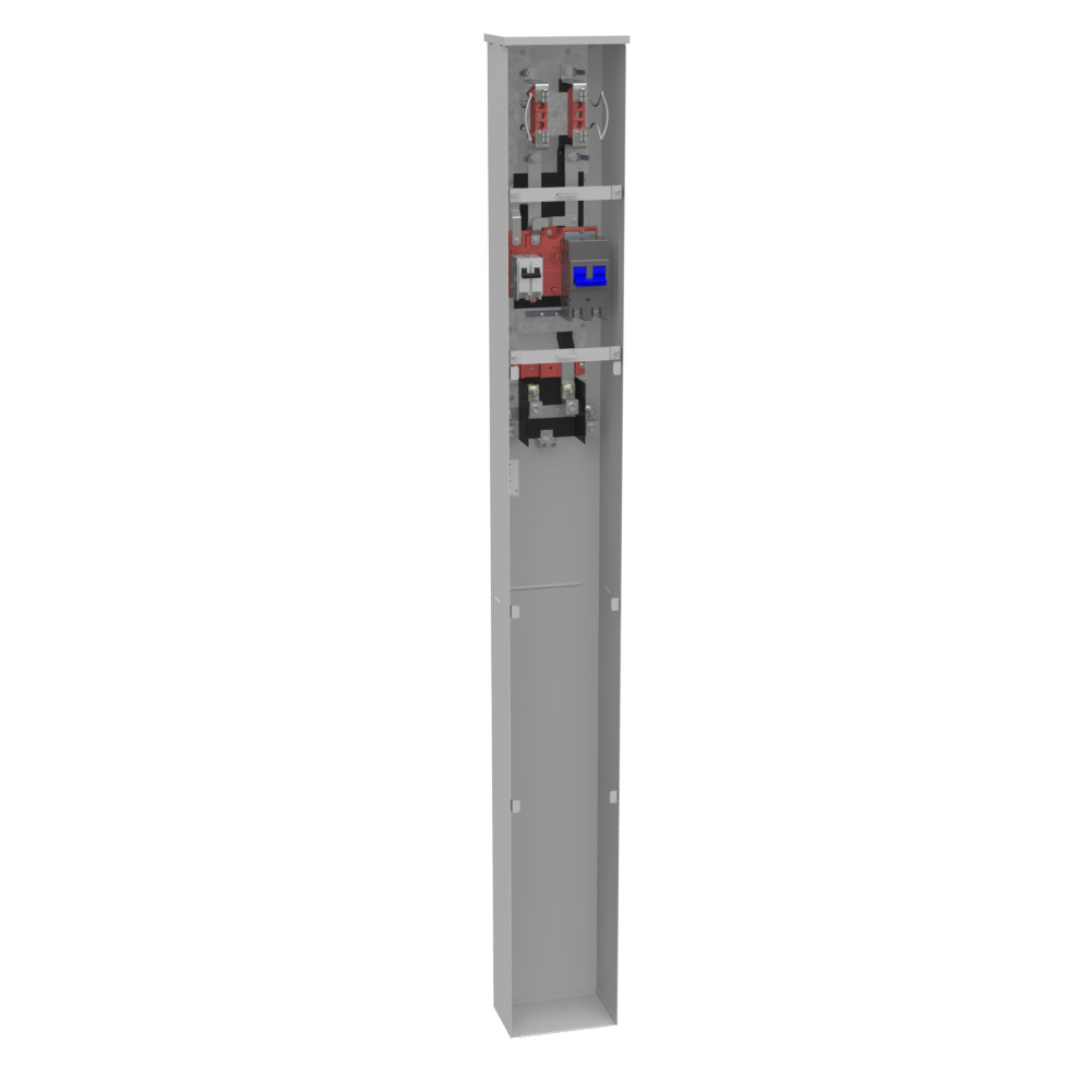 NU8980-O-SF100-KK 4 Term, Ringless, PlainTop, Horn Bypass, 1-100 Amp, Main Breaker Single Pedestal Direct Bury, Small Frame Breaker