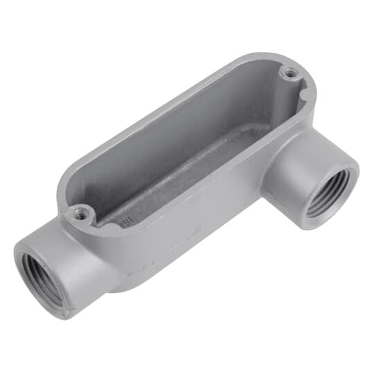 1/2 inch Threaded Die Cast Aluminum Conduit Body-Left Side Opening. For Use with Rigid/IMC Conduit.