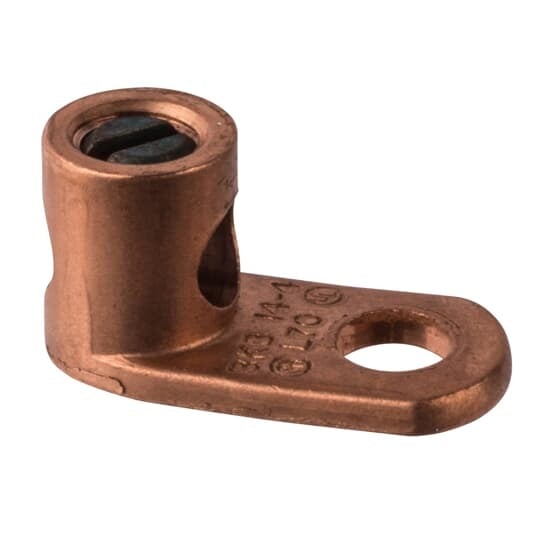 Type L - Copper Single Conductor, One-Hole Mount for Conductor Range 14 Sol.-4 Str., Green Grounding Screw