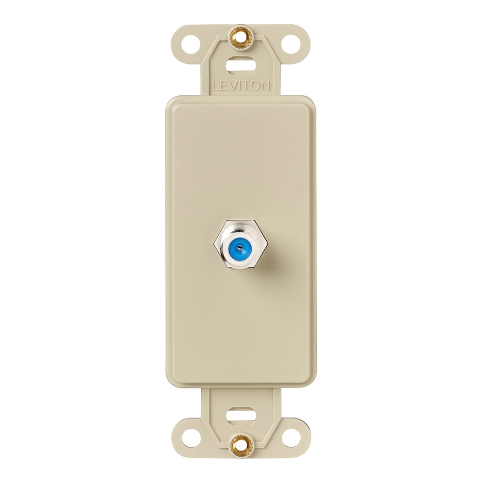 F connector, Decora Insert, Ivory