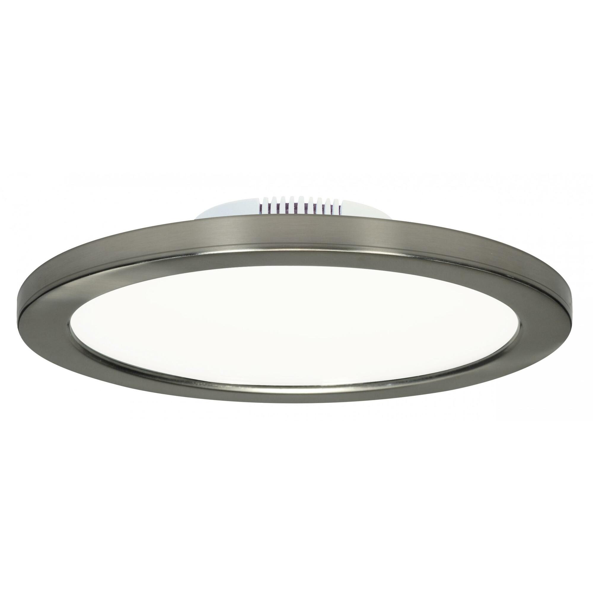 12 Watt - 7 in. Flush Mount LED Fixture - 3000K - Brushed Nickel Finish - 120/277 volts