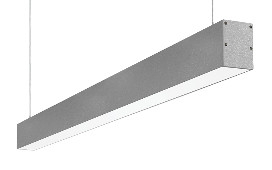 Architectural 2869 Lumens Boa 4 Ft 40W Pendant Mount 4000K 0-10V Dimming Matte Silver