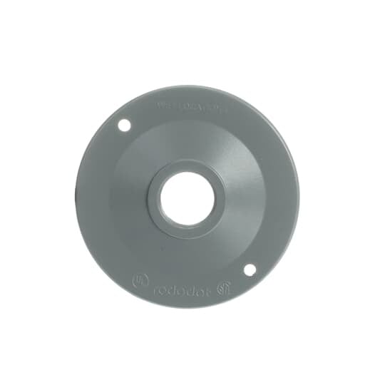 Round Standard Lamp Holder Cover, 4-1/8 Inch Diameter, Hub Size 3/4 Inch, Silver, Aluminum, One Tapped Hole, Pack of 50