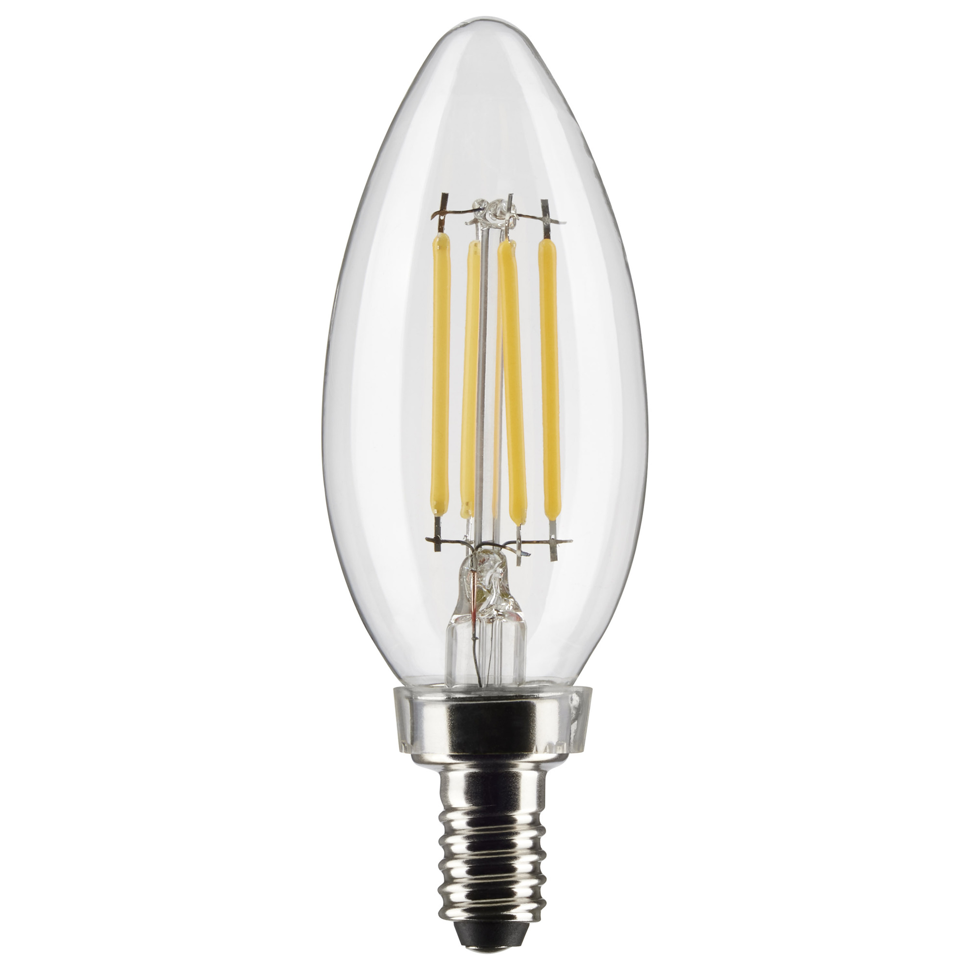 4 Watt B11 LED Lamp - Clear - Candelabra Base - 90 CRI - 2700K - 120 Volts