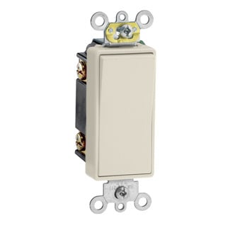 15-Amp 120/277-Volt Decora Plus Rocker 3-Way AC Quiet Switch, Light Almond