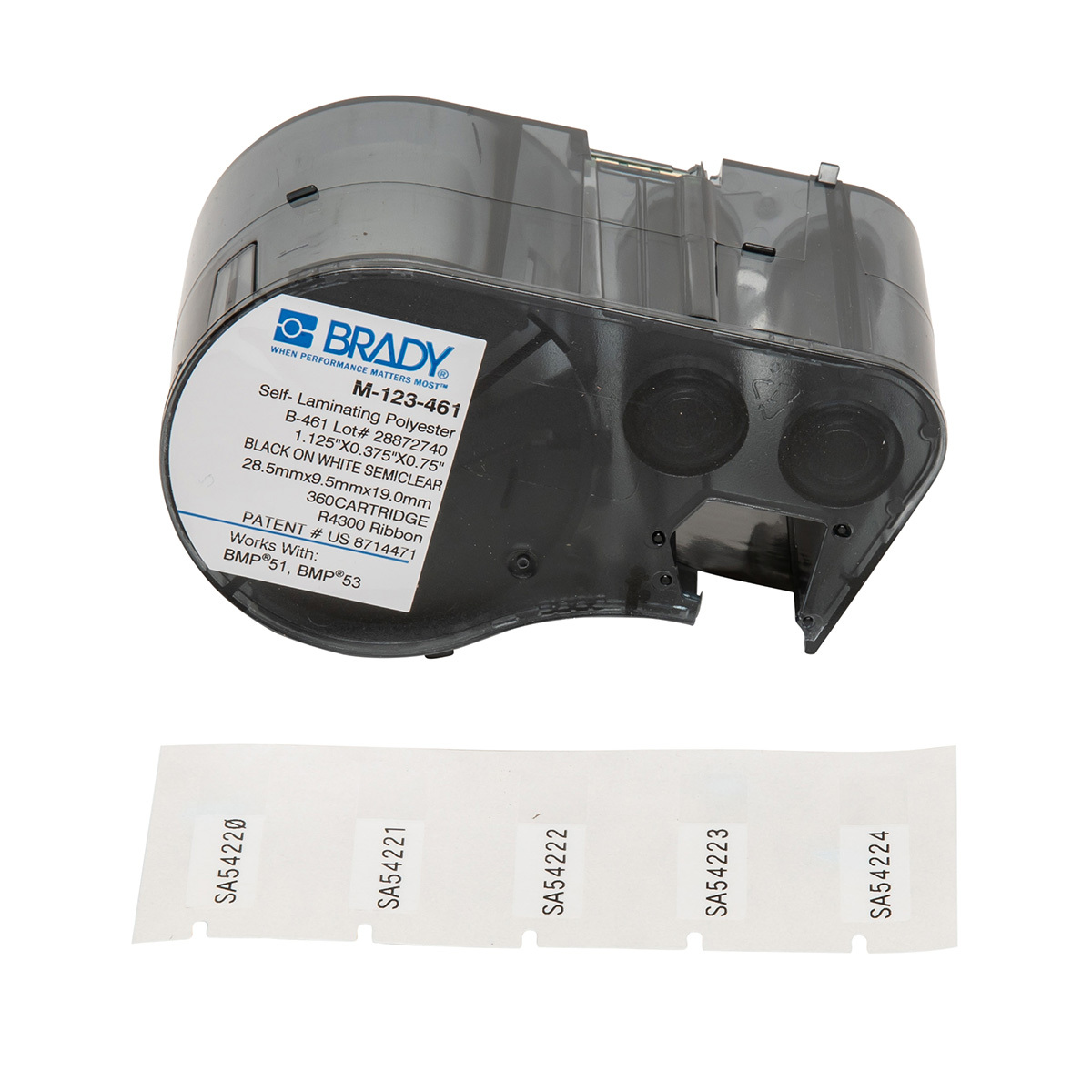 Lbl Polyester 0.375in x 1.125in 360/RL