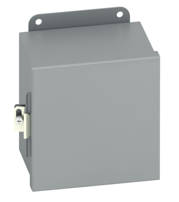 664-12CHC 1-Door JIC Enclosure, 6 in W x 4 in D x 6 in H, NEMA 12/IP65 NEMA Rating, Carbon Steel