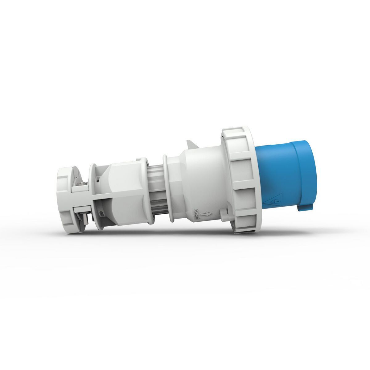 Heavy Duty Products, IEC Pin and Sleeve Devices, Hubbell-PRO, Male, Plug, 60/63 A  125/250 VAC, 3-POLE 4-WIRE, Blue, Watertight