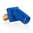 16 Series Taper Nose, Male, Panel Receptacle, Cam-Type, 45-Degree, Blue