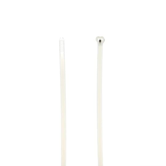 Cable Tie, Natural Polyamide (Nylon 6.6) for Temperatures up to 85 Degrees Celsius (185 F) for Indoor Applications, UL/EN/CSA62275 Type 2/21 Rated for AH-2 Plenum, Length of 208mm (8.2 Inches), Width of 3.6mm (0.14 Inches), Thickness of 1mm (0.04 Inch), Tensile Strength Rating of 178 Newtons (40 Pounds)