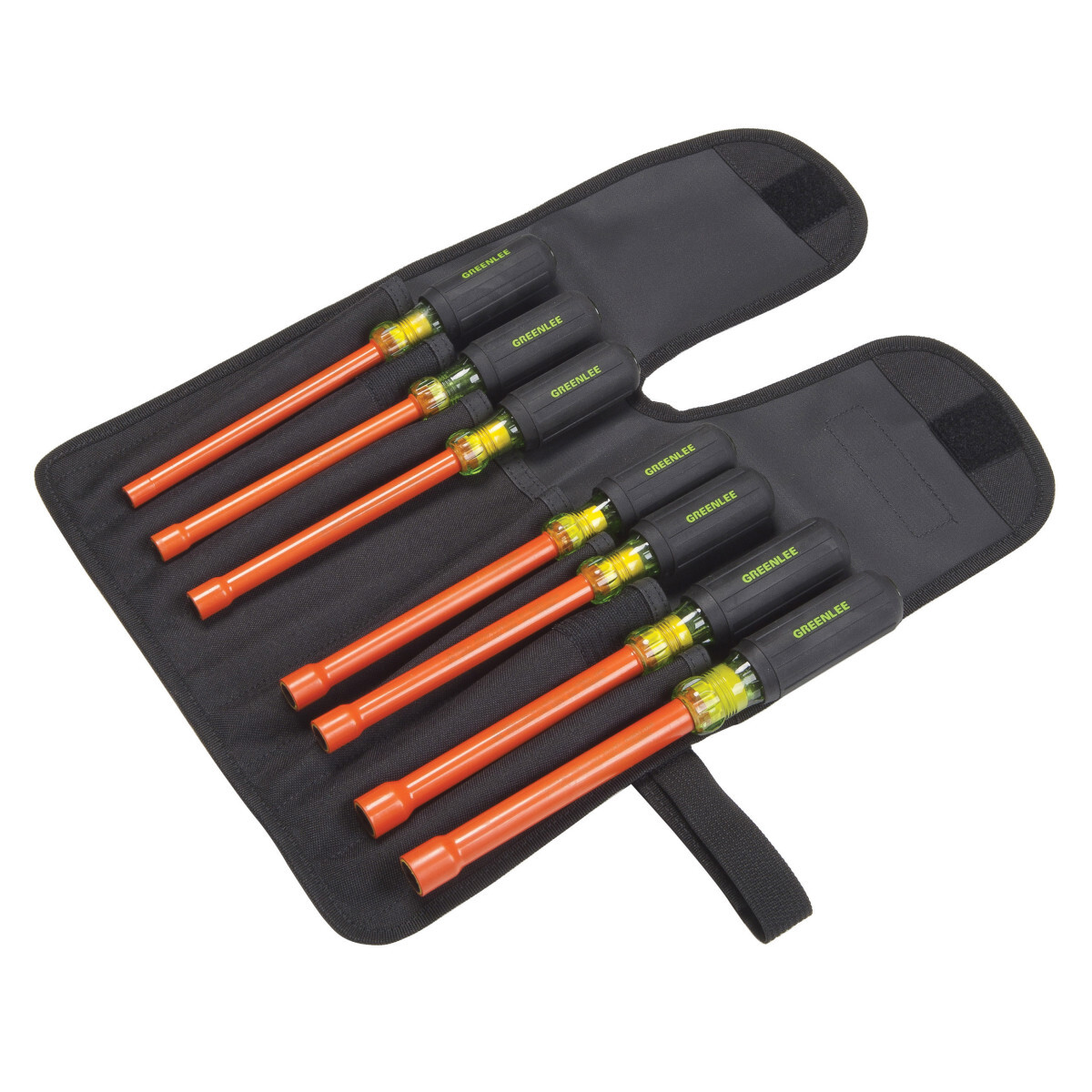 Exceeds the IEC 60900 and ASTM F1505 standards for insulated tools.  Patent pending non-magnetic design, won't collect metal filings, works with stainless steel and brass.  Complies with the IEC 60900 & ASTM F1505 standards.  Helps meet the requirements of OSHA 1910.331-335, NFPA 70E & CSA-Z462.  Individually tested to 10,000 VAC & rated for 1,000 VAC.  Dual layer insulation provides added safety and protection against electric shock.  Custom Tool Roll-Up Carrier.  Lifetime limited warranty