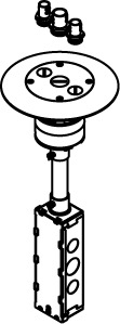 P-THRU ASSY FLUSH FURN FEED-BRASS