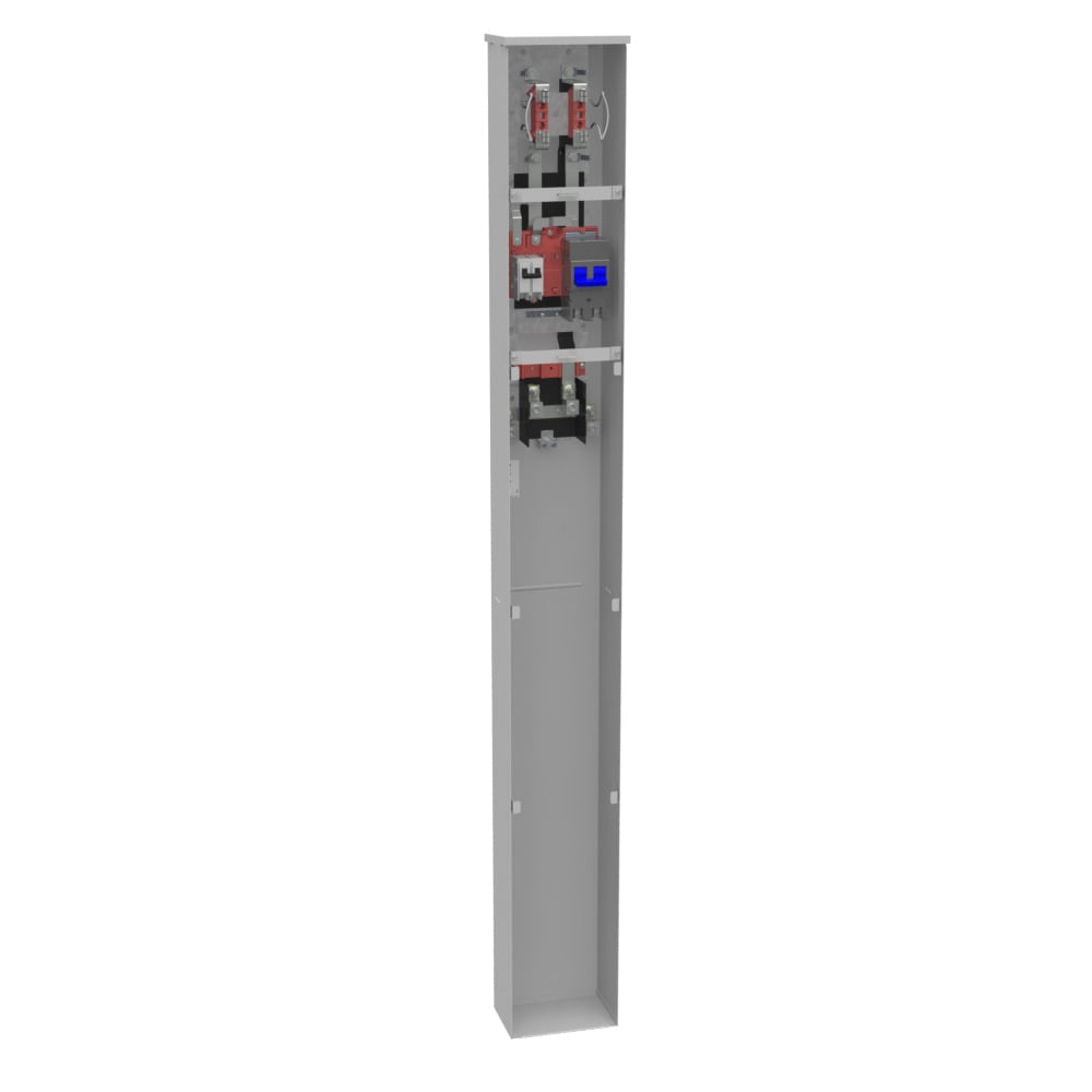 NU8980-O-200-KK-CECHA 4 Term, Ringless, PlainTop, Horn Bypass, 1-200 Amp, Main Breaker, Single Pedestal Direct Bury, Commonwealth Edison Chicago Housing Authority