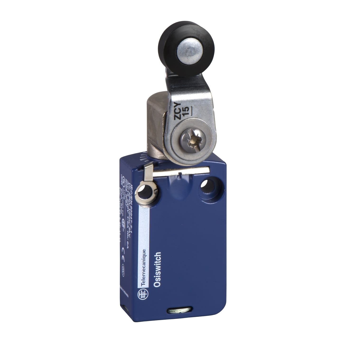 Limit switch, Limit switches XC Standard, XCMD, thermoplastic roller lever, 1NC+1 NO, snap, 10 m