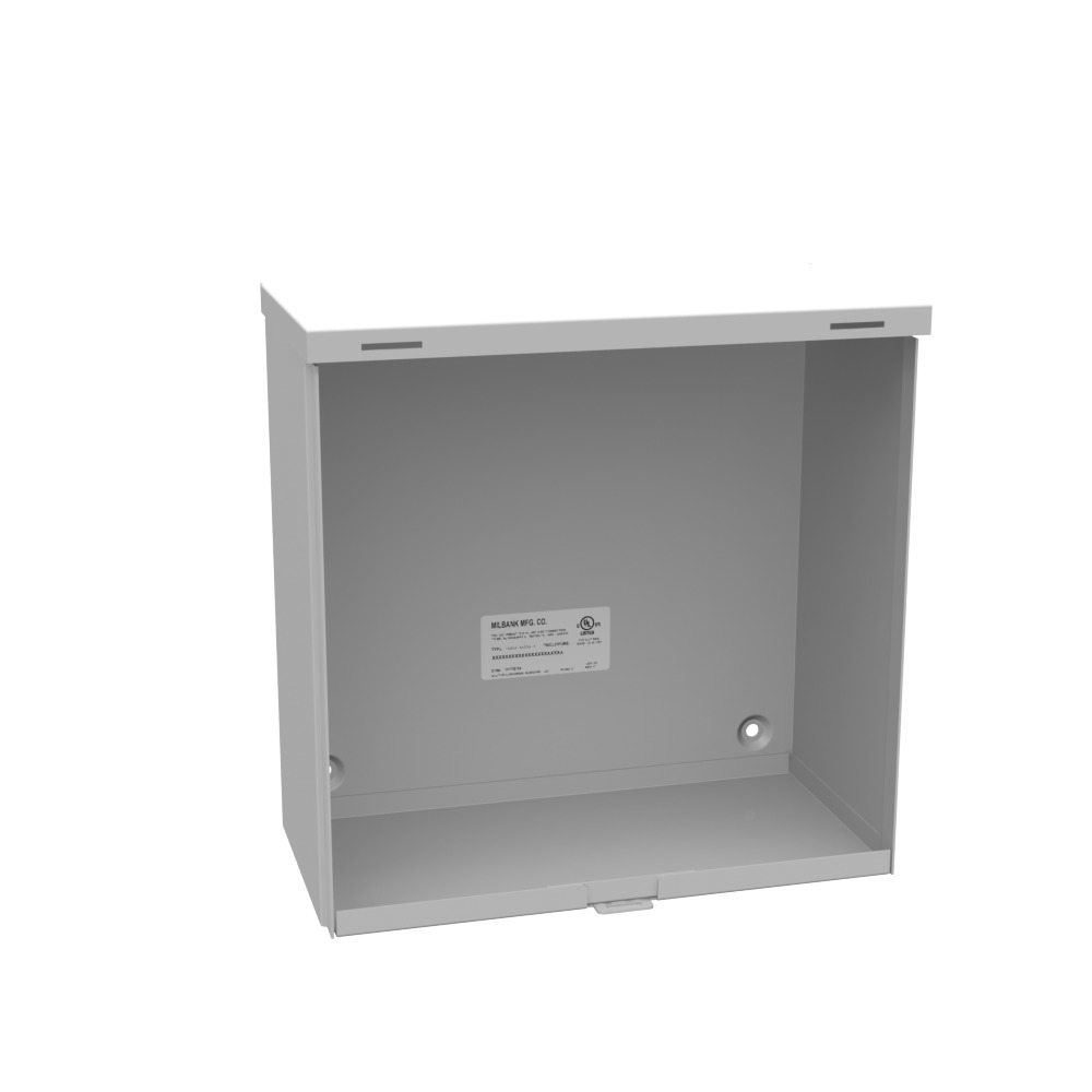 12x6x12 Hinge Cover Type 3R UL Listed Steel No Knockouts ANSI 61 Gray Formed Hinges Padlocking Flip Latch Emboss Mounting Holes in Back
