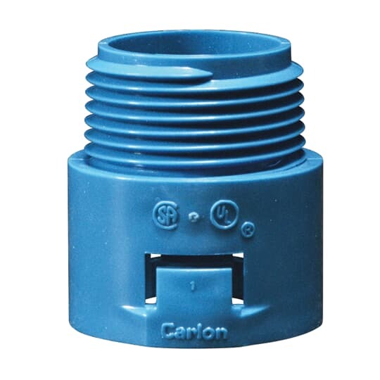 One Piece Threaded Adapter, Size 3/4 Inch, Length 1.541 Inches, Material Polycarbonate, Pack of 100