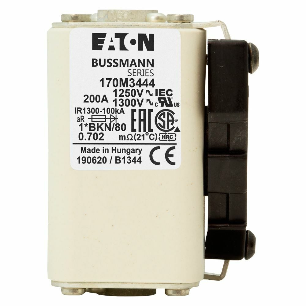 Fuse-link, high speed, 200 A, AC 1250 V, compact size 1, 45 x 59 x 81 mm, aR, IEC, UL, single indicator
