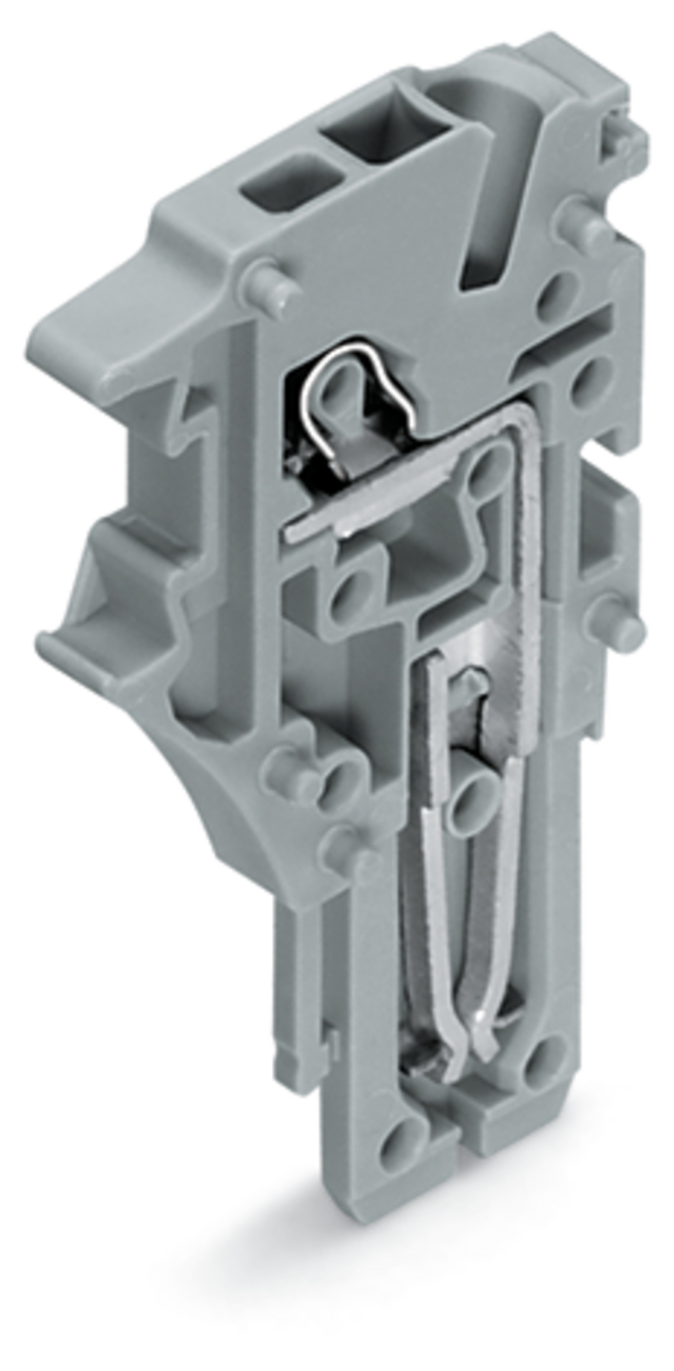 End module for 1-conductor female connector; Push-in CAGE CLAMP; 1.5 mm; Pin spacing 3.5 mm; 1-pole; 1,50 mm; gray