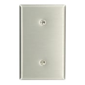 1-Gang No Device Blank Wallplate, Standard Size, Strap Mount, Stainless Steel