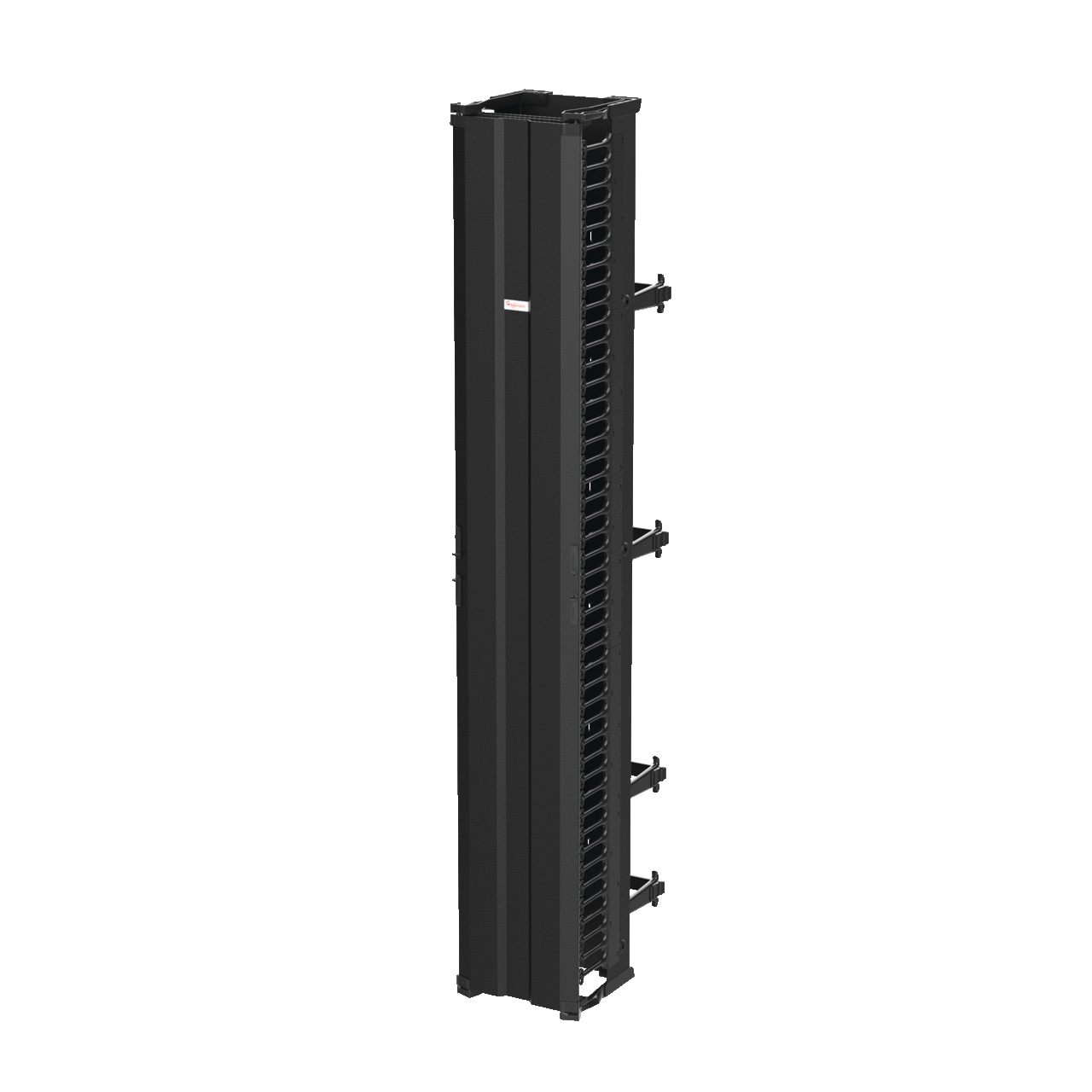 CableTek Vertical Cable Manager, 12.00x84.00, Black, Composite, Double