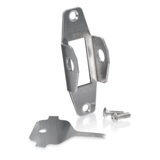 Type 302 Stainless Steel Lockout Bracket. Use With Toggle Switch Wallplate. Stainless Steel Tamper Resistant Screws And Screwdriver Included.