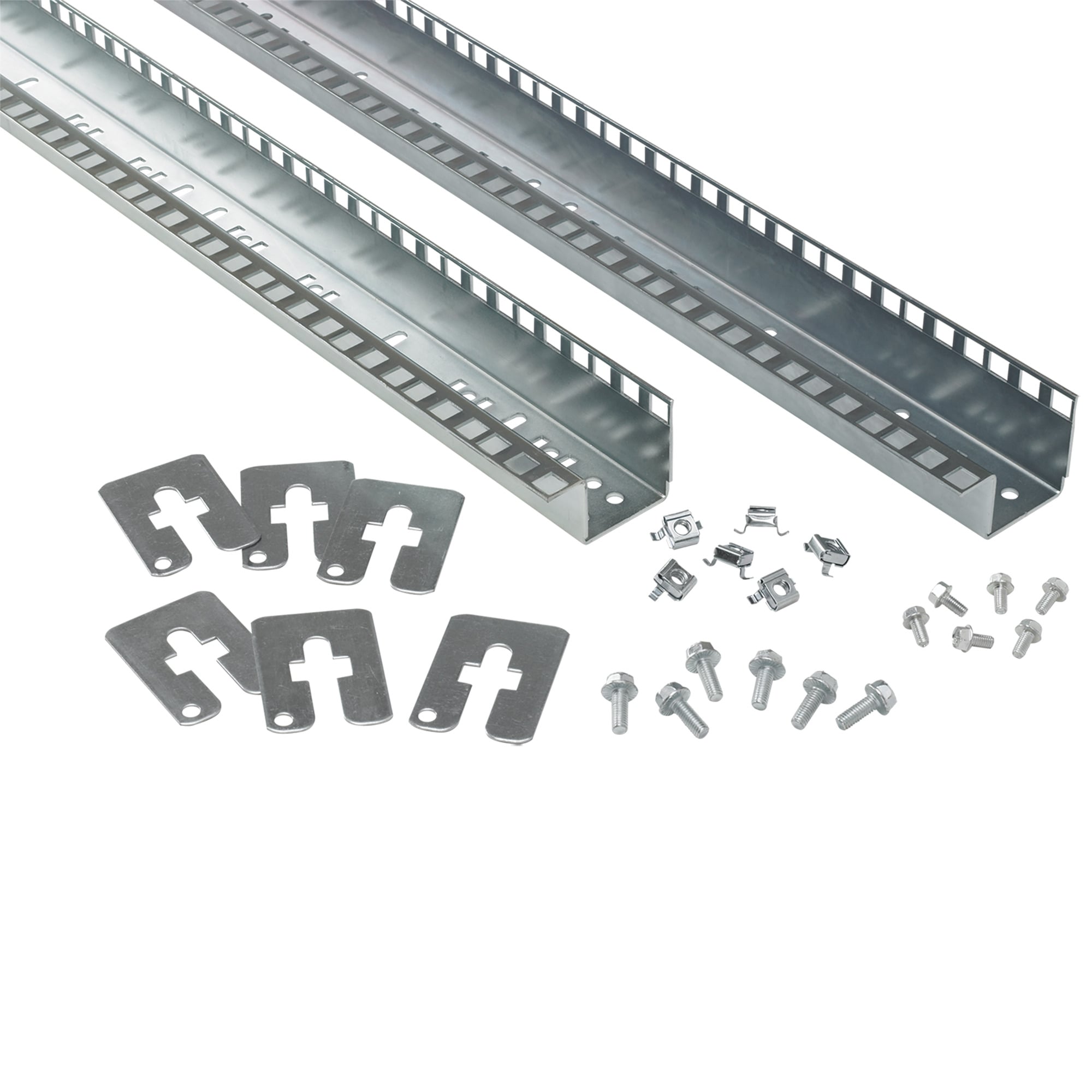 Rack Angle 19-inch Tapped Hole, fits 2000mm, Plated, Steel