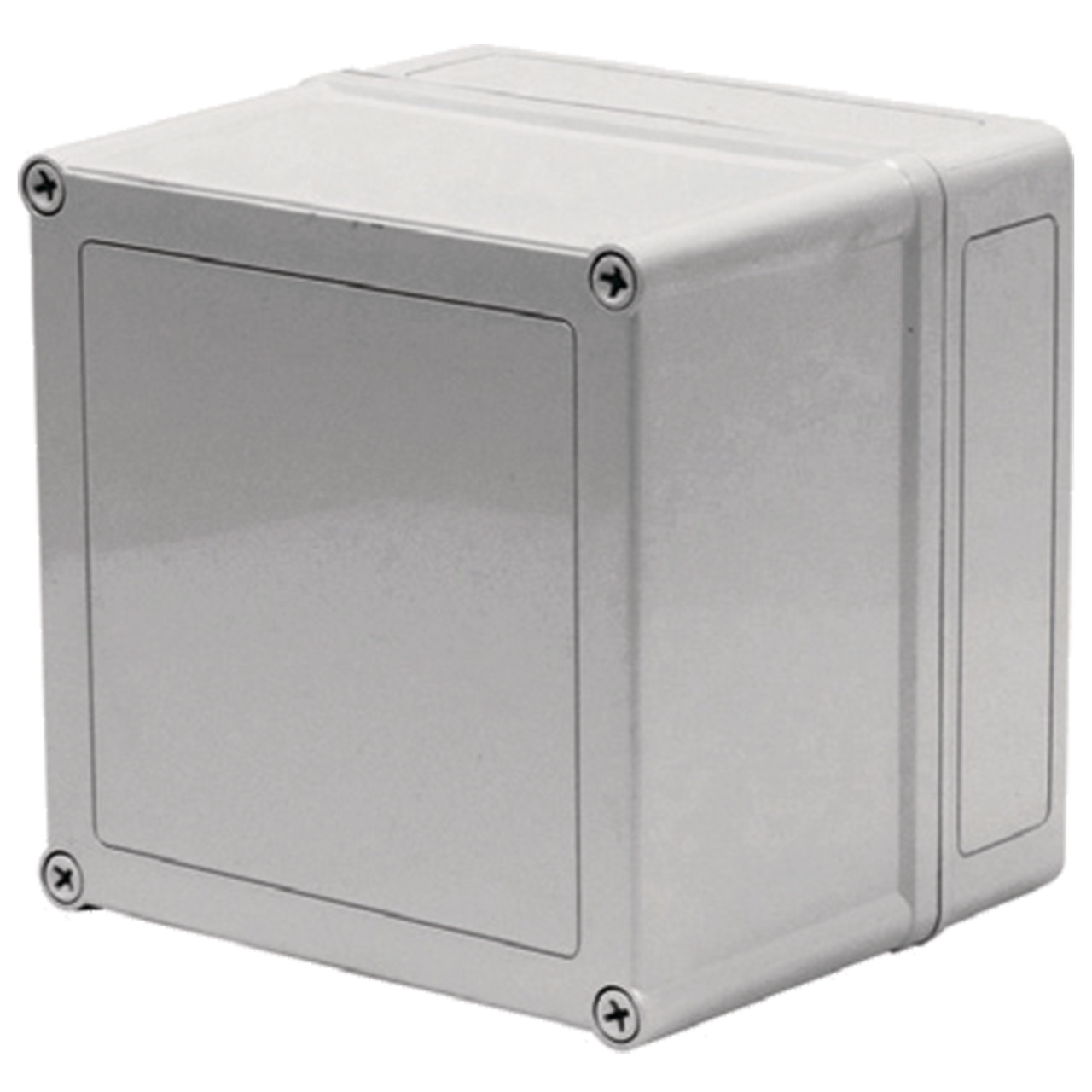 VM Flat Opaque Screw Cover Type 4X, 6.72x3.17x3.61, Lt Gray, Polyester